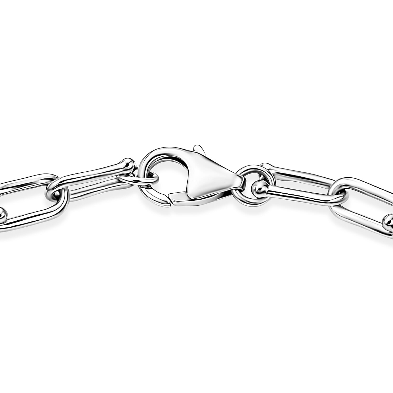 Luxuriant Lab Grown Diamond G-H SI 0.60 ctw Link Bracelet in Rhodium Over Sterling Silver (7.25 In)