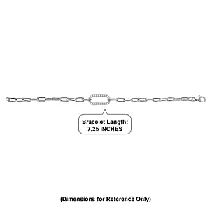 Luxuriant Lab Grown Diamond G-H SI 0.60 ctw Link Bracelet in Rhodium Over Sterling Silver (7.25 In)