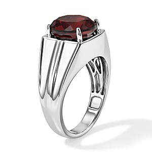 EverTrue Blazing Red Quartz (Triplet) 5.80 ctw Men's Ring in Platinum Bond (Size 10.0)