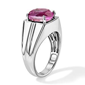 EverTrue Patroke Quartz (Triplet) 5.80 ctw Men's Ring in Platinum Bond (Size 10.0)