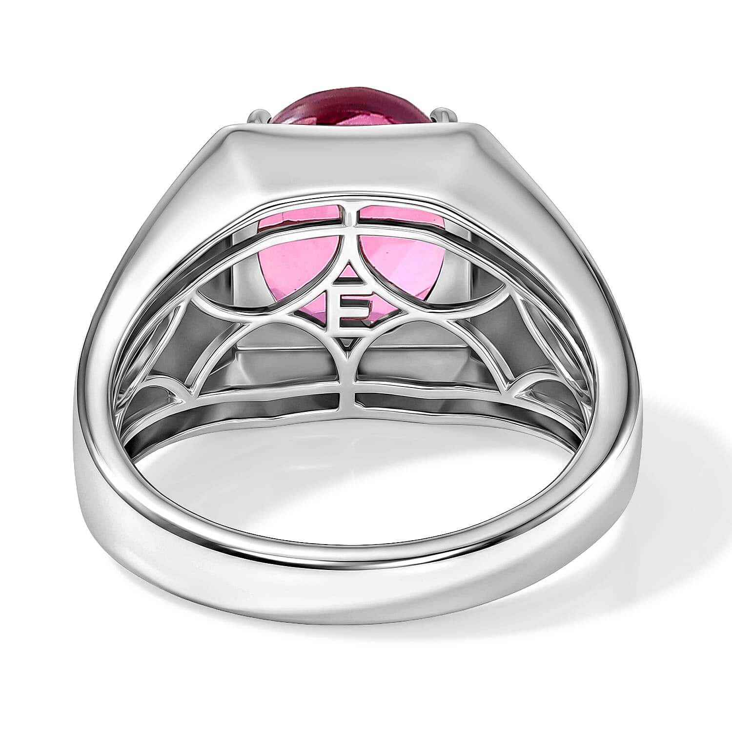 EverTrue Patroke Quartz (Triplet) 5.80 ctw Men's Ring in Platinum Bond (Size 10.0)
