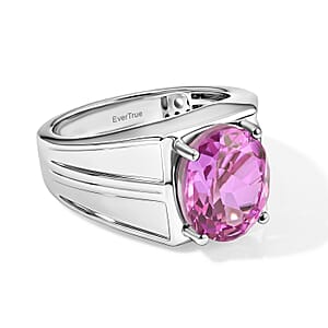 EverTrue Patroke Quartz (Triplet) 5.80 ctw Men's Ring in Platinum Bond (Size 9.0)