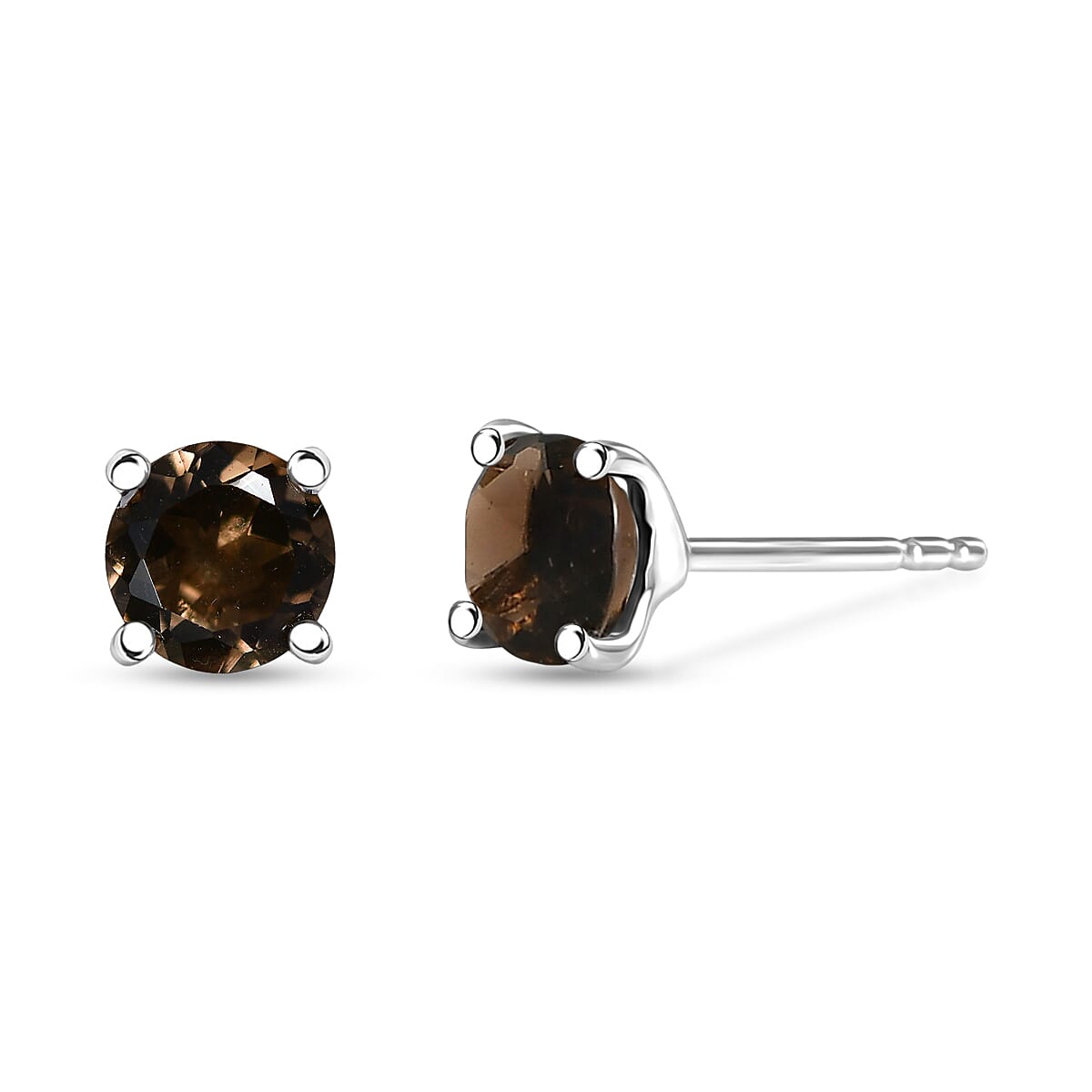 D'Joy Moissanite Solitaire Stud Earrings in Rhodium Over Sterling Silver 1.50 ctw