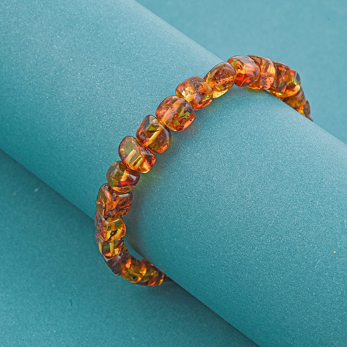 Baltic Amber Beaded Stretch Bracelet image number 1