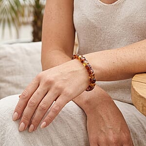 Baltic Amber Beaded Stretch Bracelet