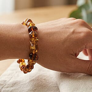 Baltic Amber Beaded Stretch Bracelet