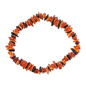 Mixed Amber Beaded Stretch Bracelet