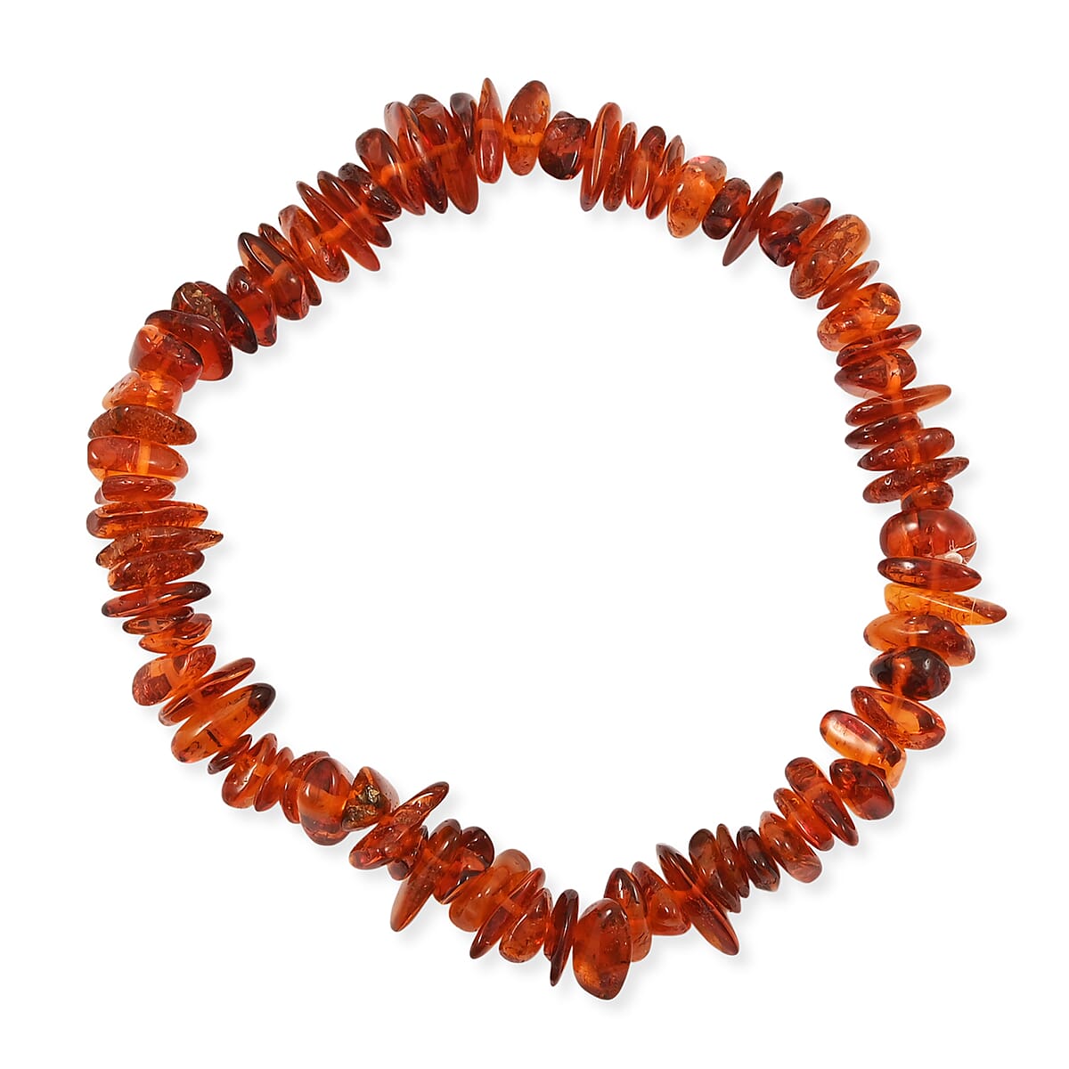 Baltic Amber Beaded Stretch Bracelet image number 4