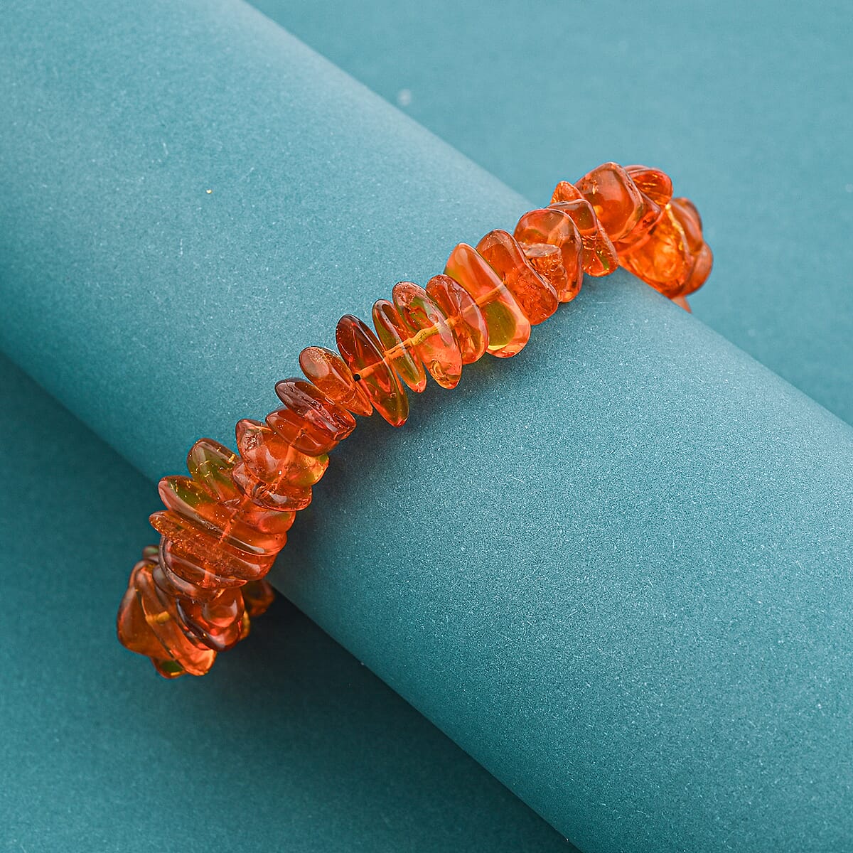Baltic Amber Beaded Stretch Bracelet image number 1