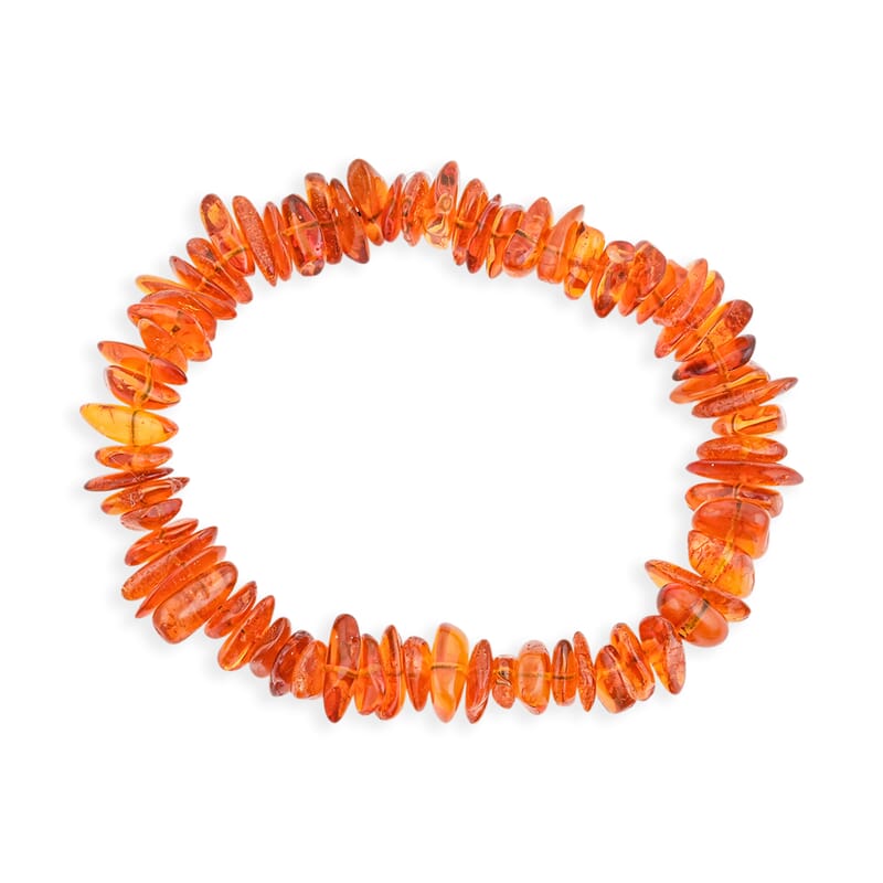 Baltic Amber Chips Stretch Bracelet