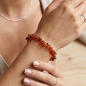 Baltic Amber Beaded Stretch Bracelet