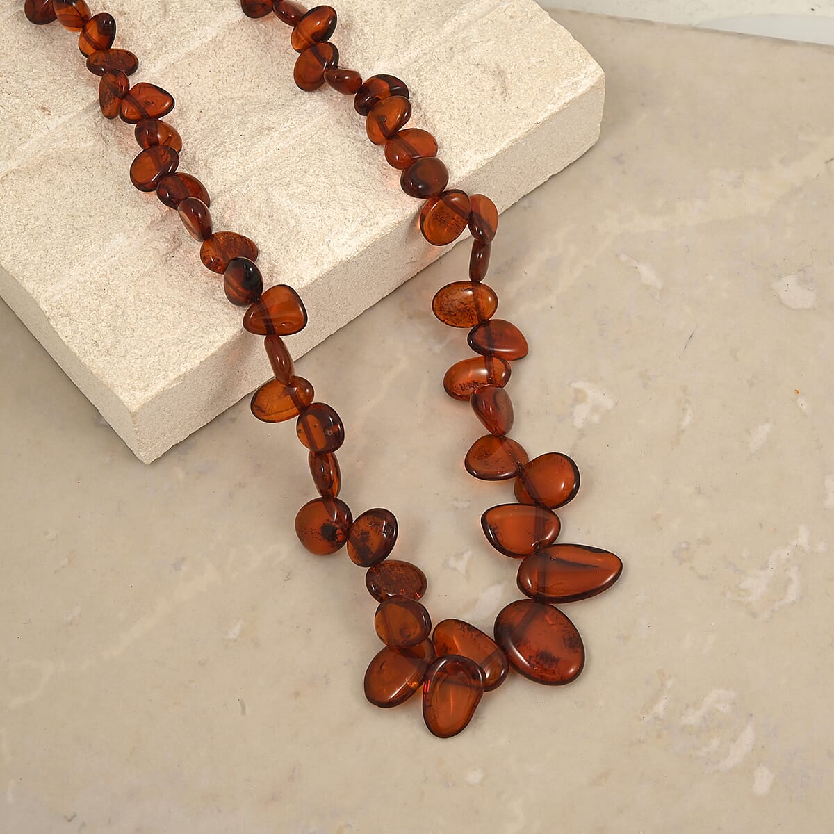 Baltic Amber Beaded Necklace (23 Inches) image number 1