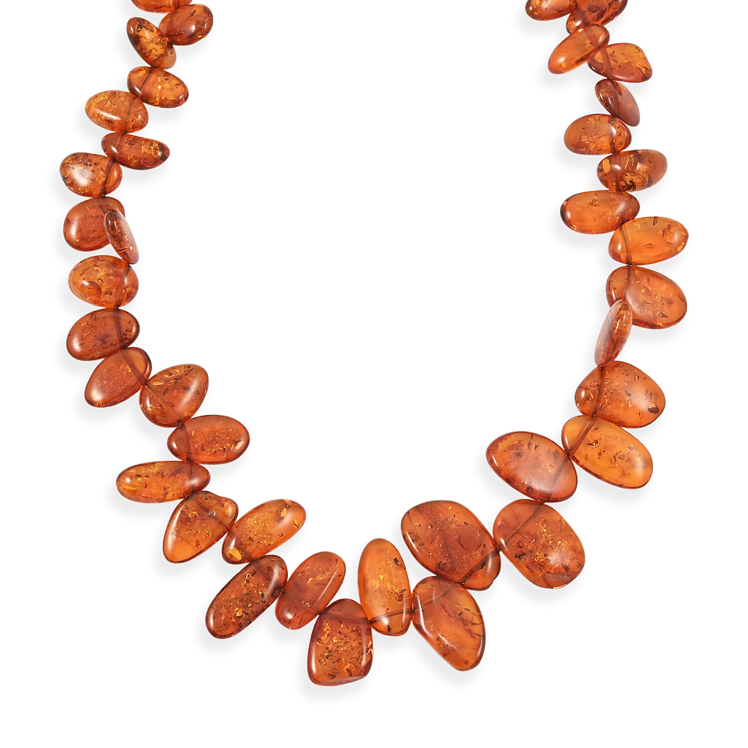 Amber Beaded Necklace 25 Inches