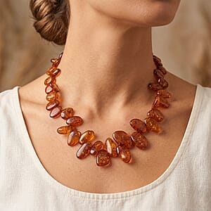 Baltic Amber Beaded Necklace (25 Inches)