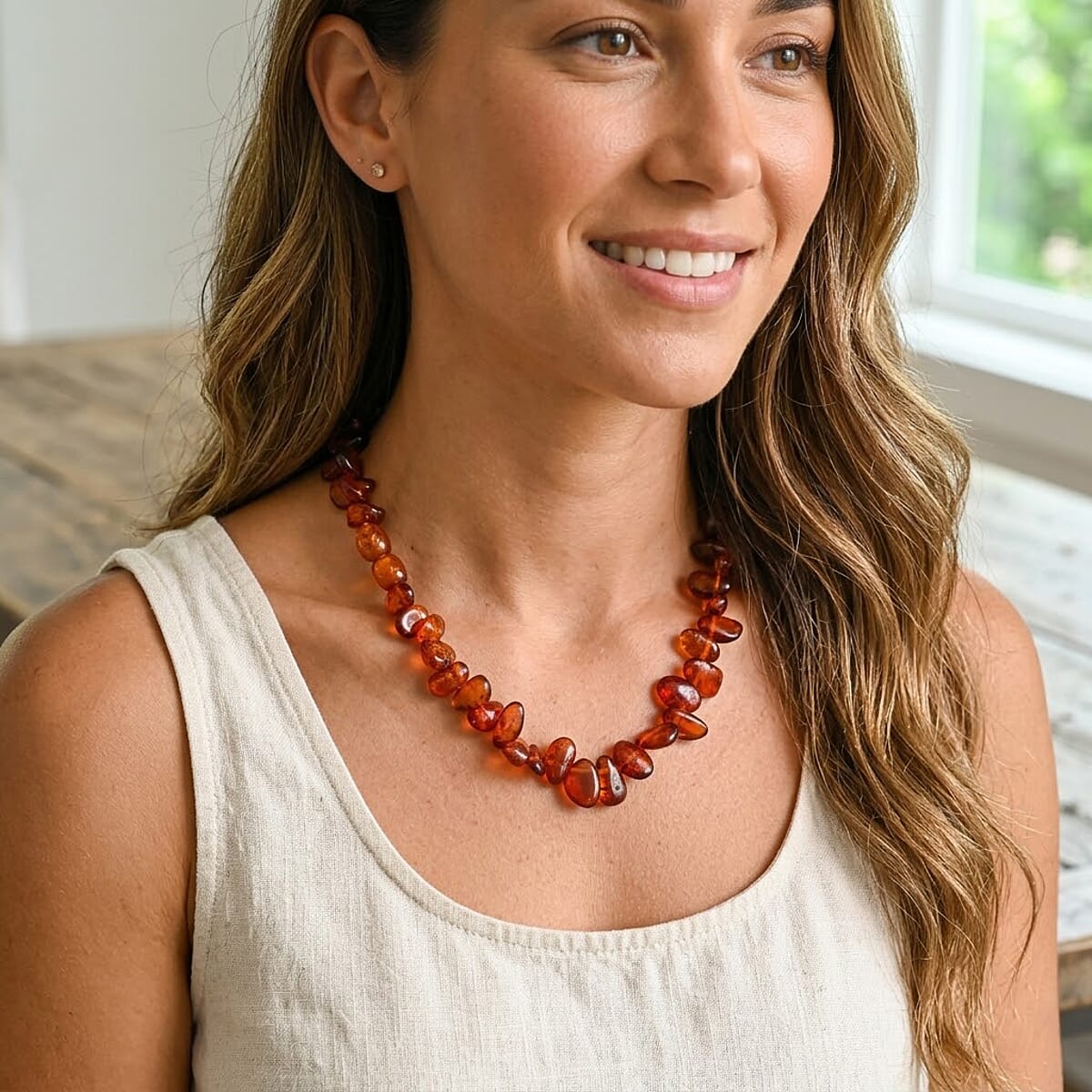  Baltic Amber  Stone Necklace 163.15 163.15 ctw image number 2