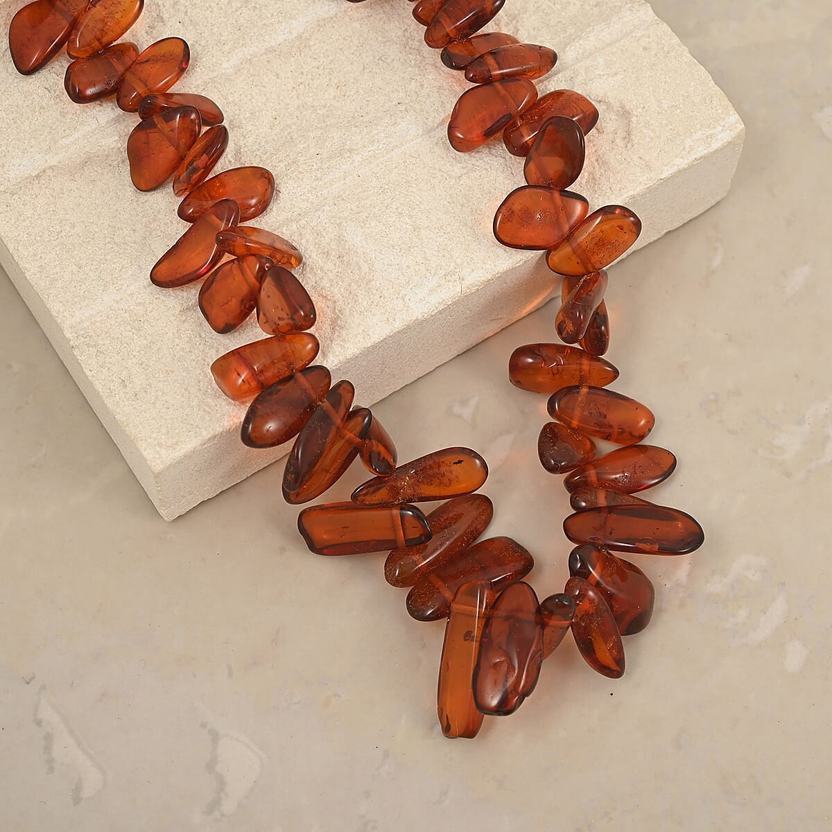  Baltic Amber  Stone Necklace 166.00 166.00 ctw image number 1