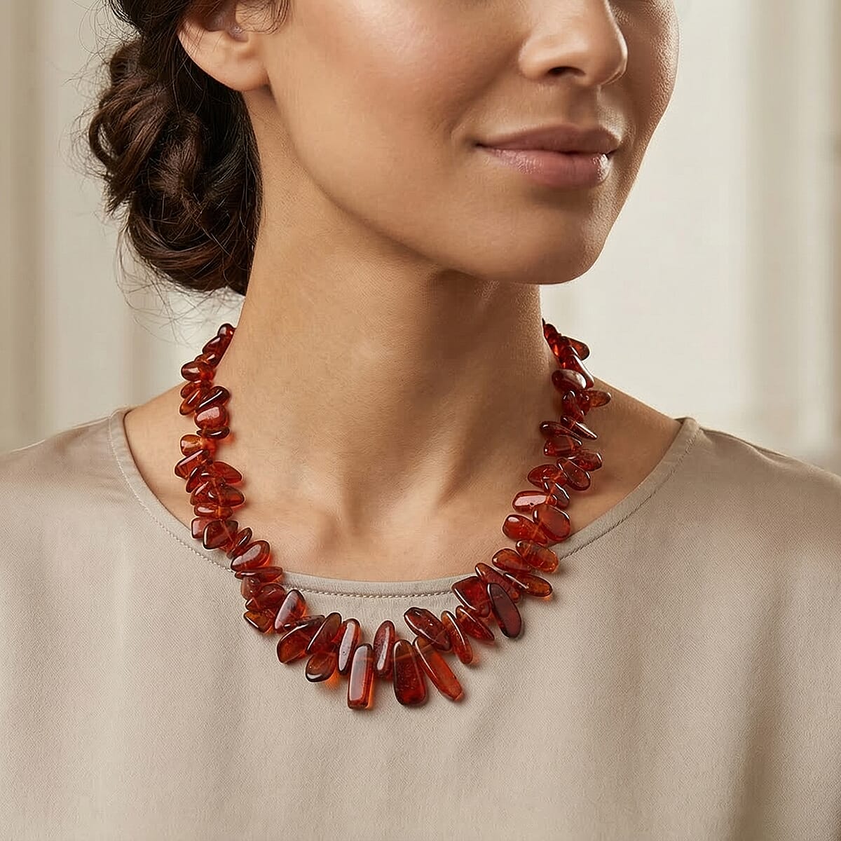  Baltic Amber  Stone Necklace 166.00 166.00 ctw image number 2