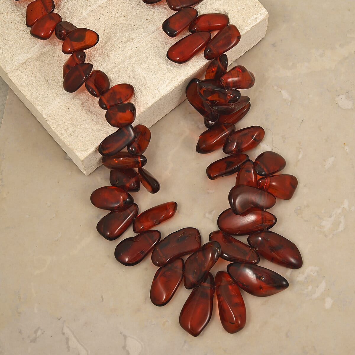 Cherry Amber Fancy Necklace (27 Inches) image number 1