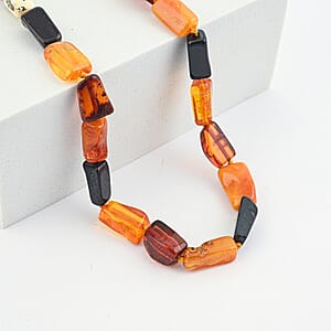 Mixed Amber Beaded Necklace (16 Inches)