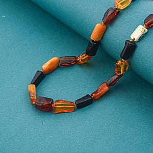 Mixed Amber Beaded Necklace (16 Inches)