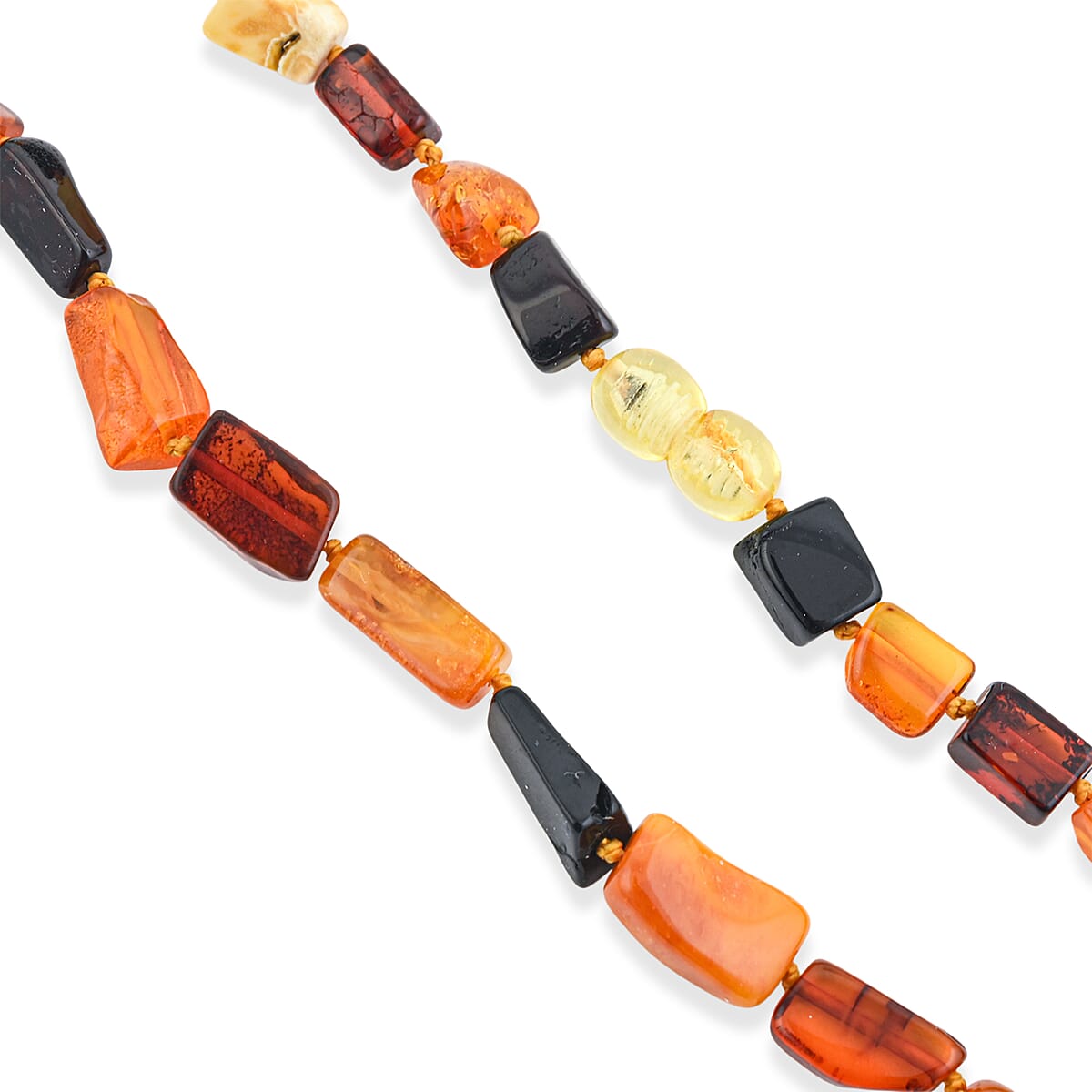 Mixed Amber Beaded Necklace (16 Inches) image number 4