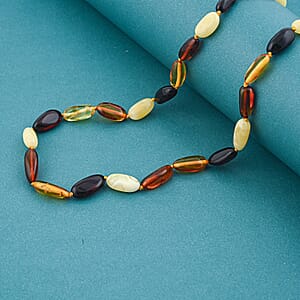 Mixed Amber Beaded Necklace (18 Inches)
