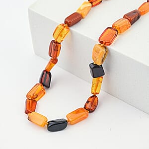 Mixed Amber Beaded Necklace (18 Inches)