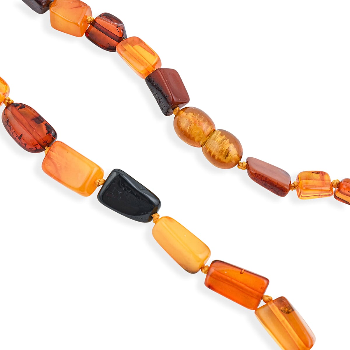 Mixed Amber Beaded Necklace (18 Inches) image number 3