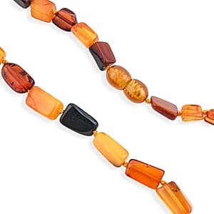 Mixed Amber Beaded Necklace (18 Inches)