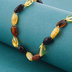 Mixed Amber Beaded Necklace (22 Inches)