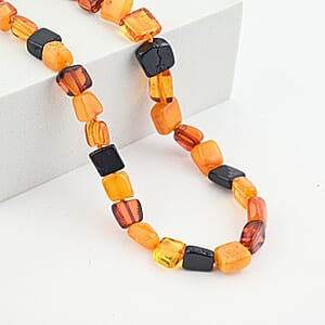 Mixed Amber Beaded Necklace (22 Inches)