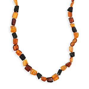 Mixed Amber Beaded Necklace (23 Inches)