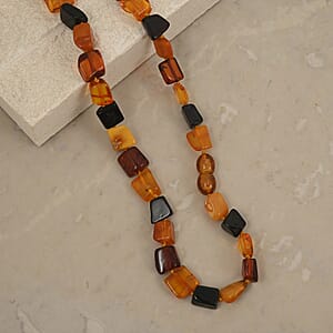 Mixed Amber Beaded Necklace (23 Inches)