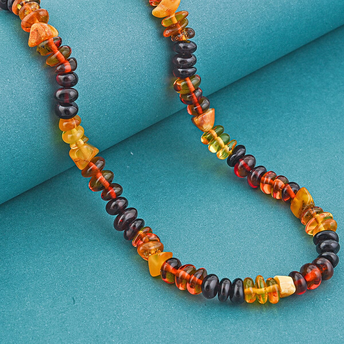 Mixed Amber Beaded Necklace (25 Inches) image number 1