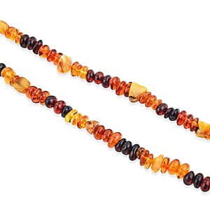 Mixed Amber Beaded Necklace (25 Inches)