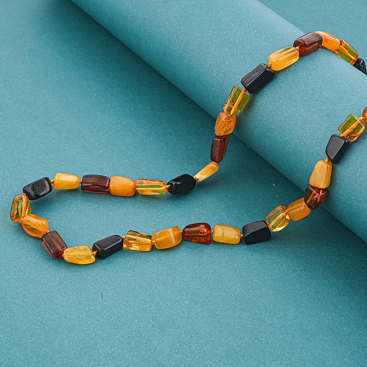 Mixed Amber Beaded Necklace (26 Inches) image number 1