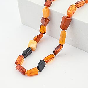 Mixed Amber Beaded Necklace (26 Inches)