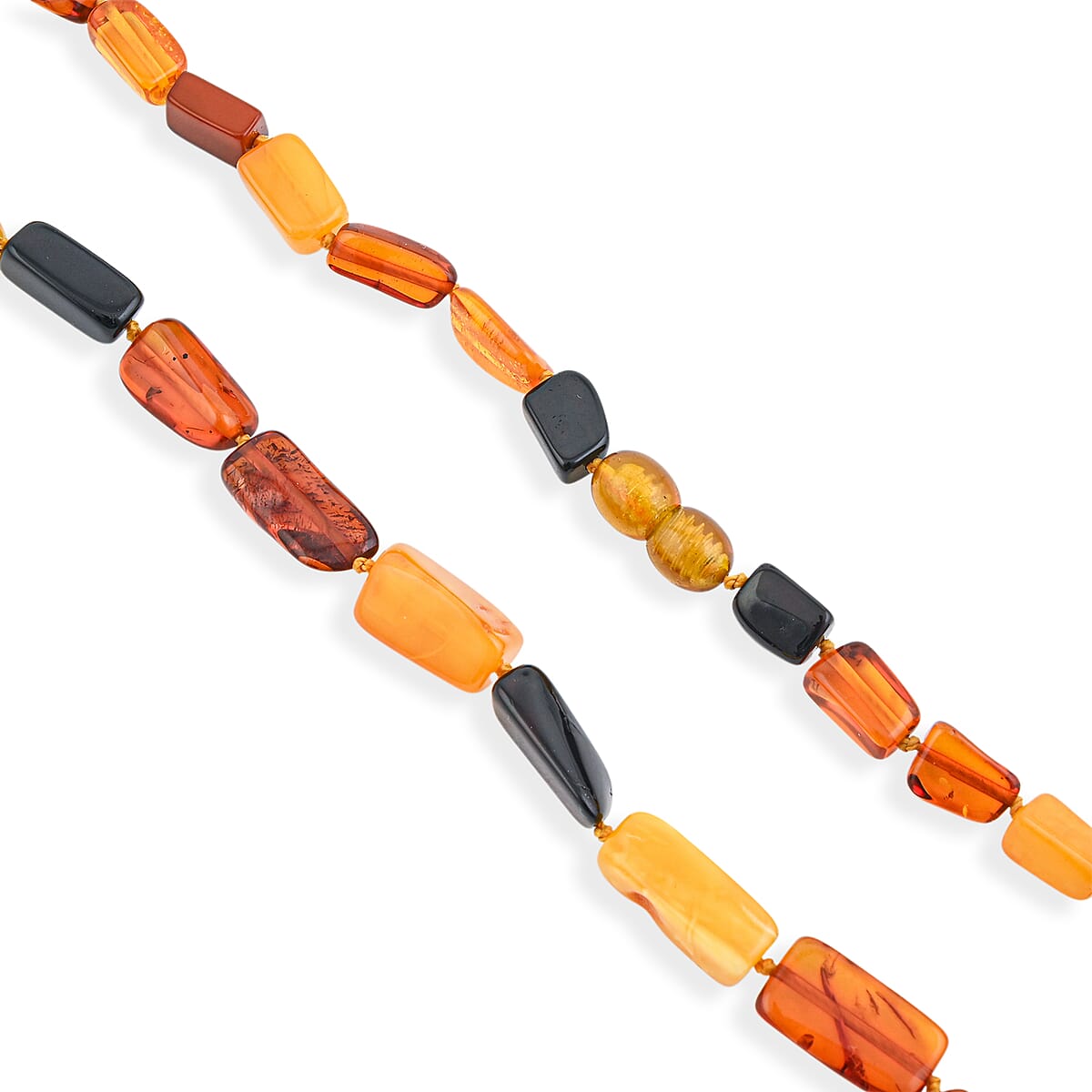 Mixed Amber Beaded Necklace (26 Inches) image number 3