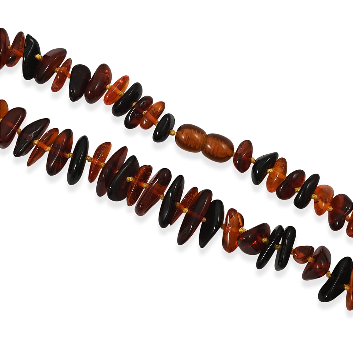 Mixed Amber Beaded Necklace (28 Inches) image number 3