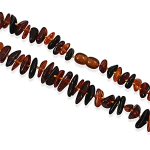 Mixed Amber Beaded Necklace (28 Inches)