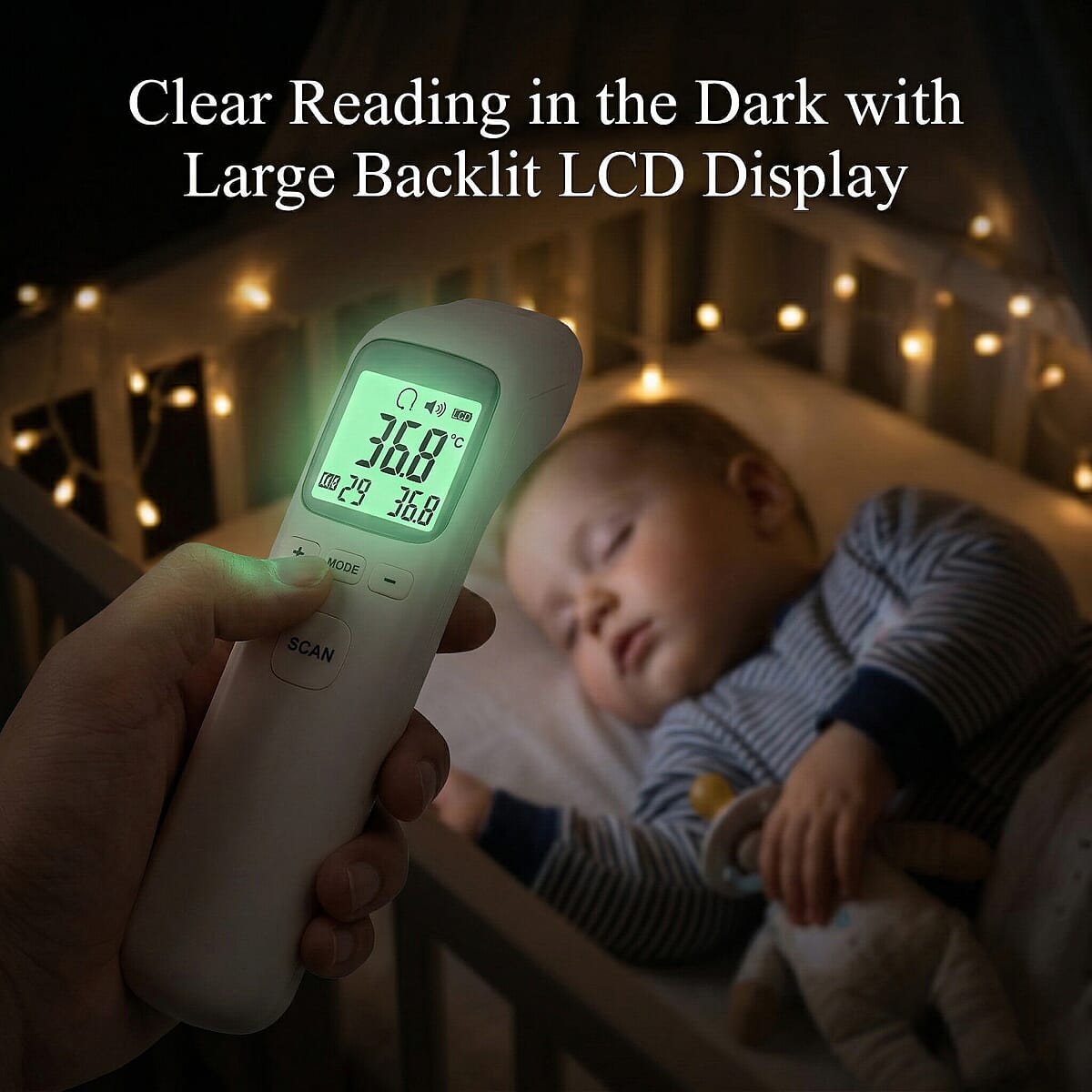 Closeout No Contact Thermometer - White image number 2