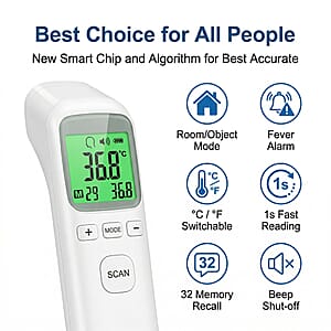 Closeout No Contact Thermometer - White