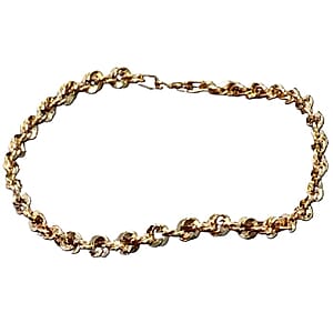 Italian 3.8mm Spirali Oro Chain Bracelet in 10K Yellow Gold (7.50 In) 2.10 Grams