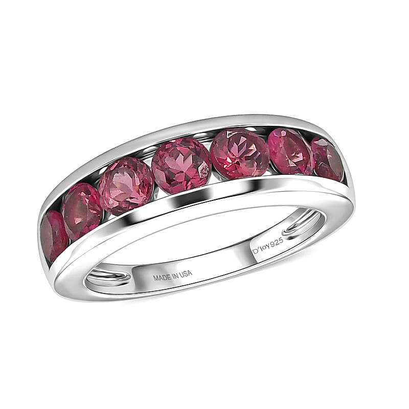 D'Joy Orissa Rose Garnet 2.50 ctw Ring in Rhodium Over Sterling Silver (Size 6.0)
