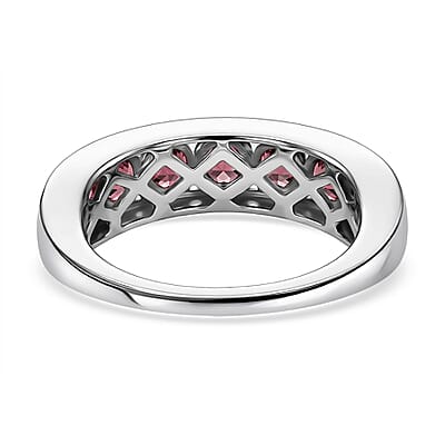 D'Joy Orissa Rose Garnet 2.50 ctw Ring in Rhodium Over Sterling Silver (Size 6.0)