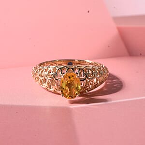 GP Celestial Dream Collection AAAA Yellow Sapphire and Blue Sapphire 1.00 ctw Ring in 10K Yellow Gold (Size 6.0)