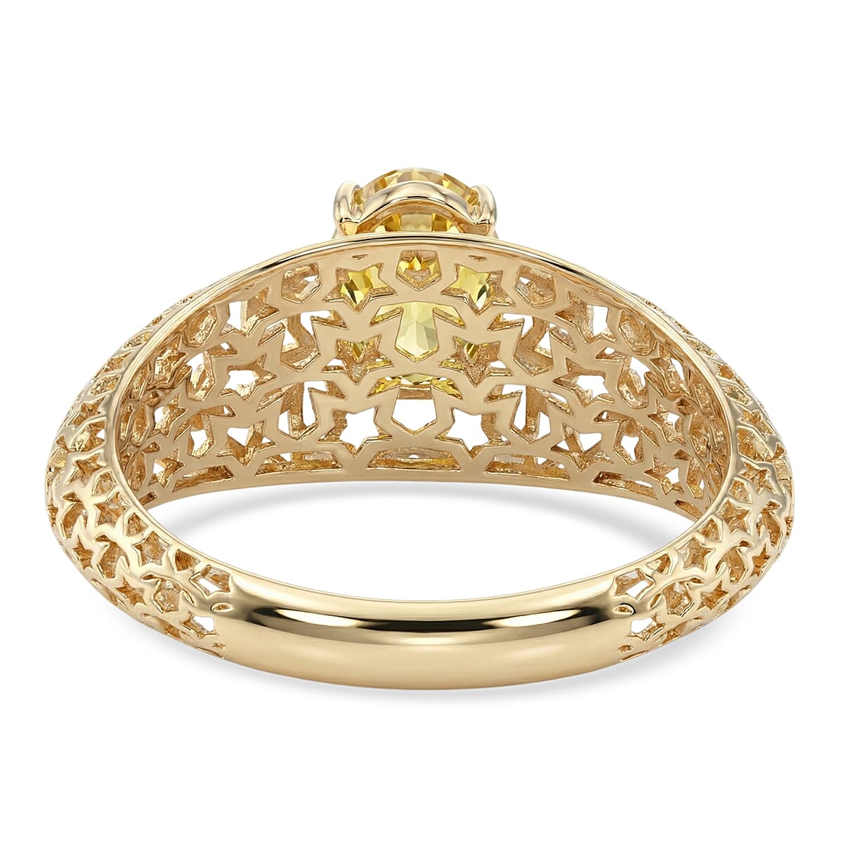 GP Celestial Dream Collection AAAA Yellow Sapphire and Blue Sapphire 1.00 ctw Ring in 10K Yellow Gold (Size 6.0) image number 4