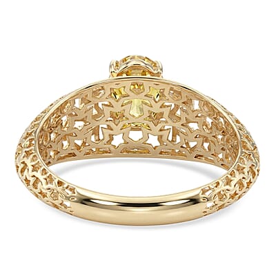 GP Celestial Dream Collection AAAA Yellow Sapphire and Blue Sapphire 1.00 ctw Ring in 10K Yellow Gold (Size 6.0)