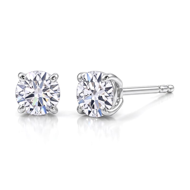 IGI Certified Luxuriant Lab Grown Diamond E-F VS 1.00 ctw Earrings in 14K White Gold