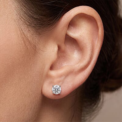 IGI Certified Luxuriant Lab Grown Diamond E-F VS 1.00 ctw Earrings in 14K White Gold